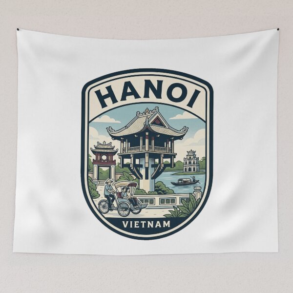 Item preview, Hanoi Vietnam Vintage Travel Badge designed and sold by k3rstman1.