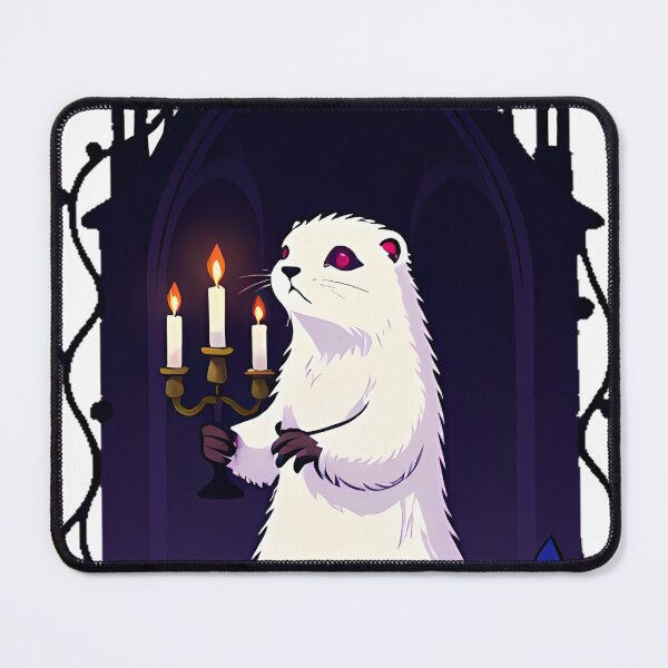 Item preview, Stoat with Candelabra designed and sold by IllumeInk.