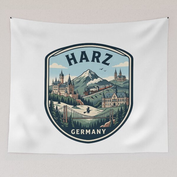 Item preview, Vintage Harz Germany Mountain Travel Emblem designed and sold by k3rstman1.