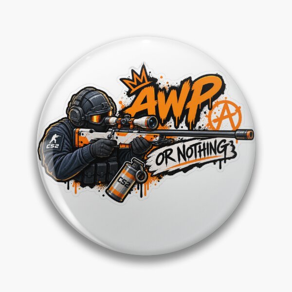 Item preview, AWP or Nothing – Tactical Sniper Graffiti Gaming Sticker designed and sold by Lumvero.