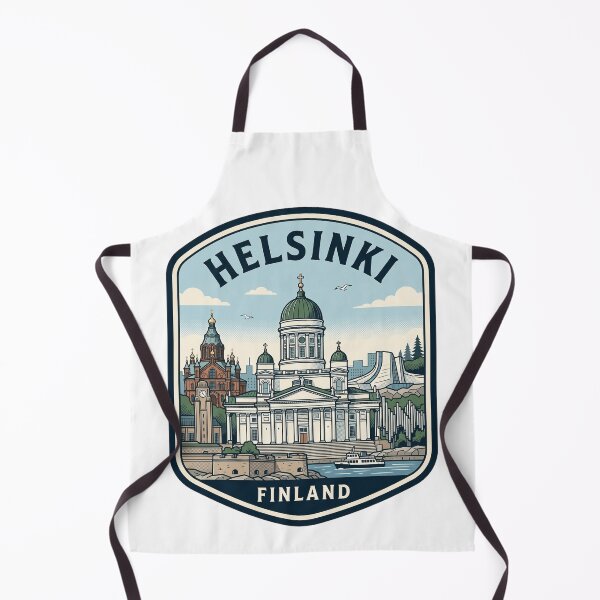 Artikelvorschau, Helsinki, Finnland Retro-Reiseabzeichen Skyline entworfen und verkauft von k3rstman1.