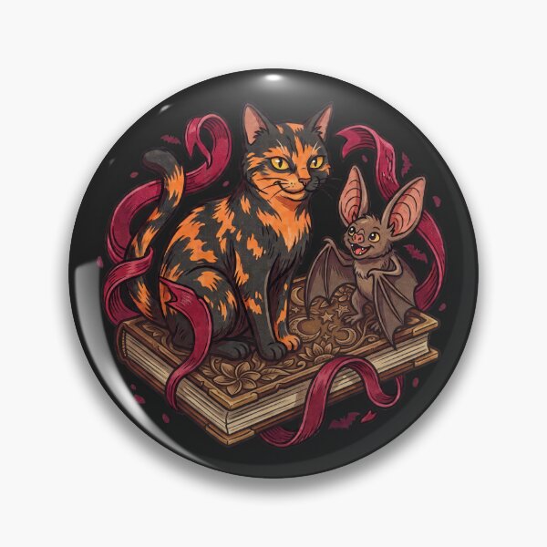 Item preview, Tortoiseshell Cat Cute Bat Spellbook Halloween designed and sold by MewSpooky.