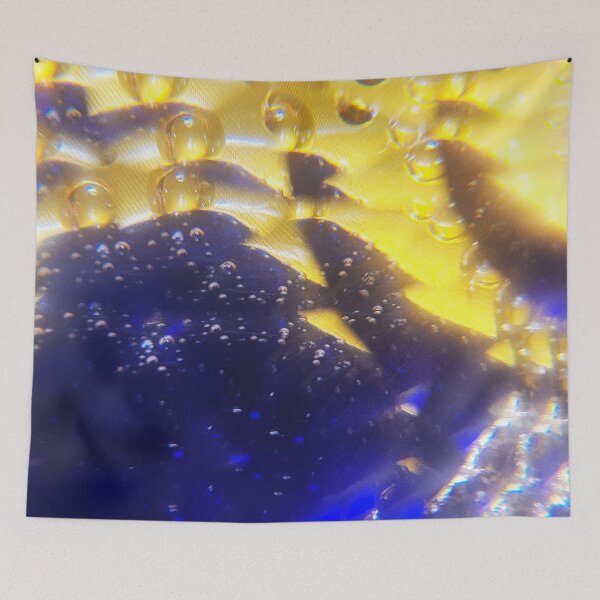 Item preview, Celestial Cords: Radiant Golden Sun & Deep Space Abstract designed and sold by ElionSolis.