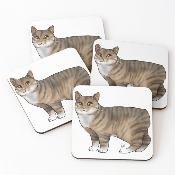 Item preview, Cute Short Tail Tabby Cat Illustration designed and sold by OlyvieArt.