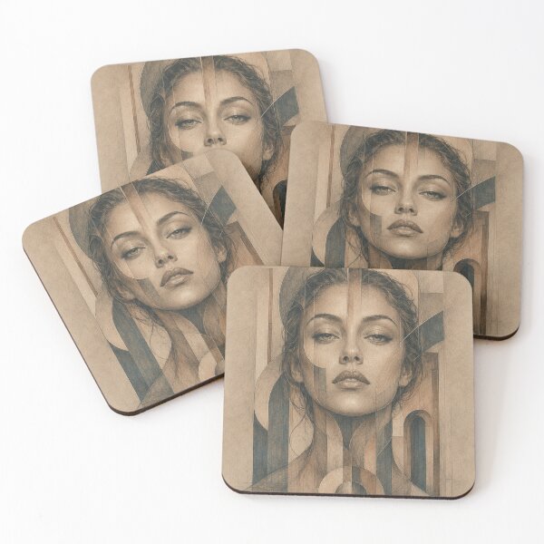 Item preview, Geometric Woman in Surreal Architecture designed and sold by VlodArt.