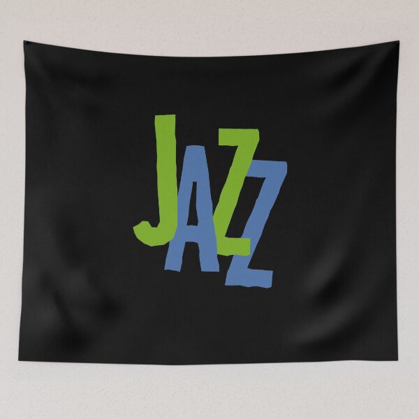 Item preview, Retro Jazz in blue-green  designed and sold by BlackLineWhite.