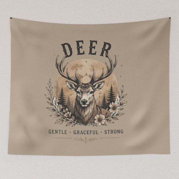 Item preview, Majestic Deer in Forest Bloom designed and sold by FABIOLA1970.