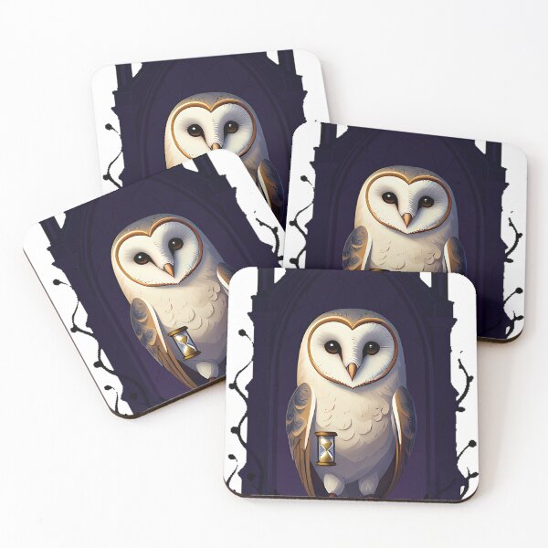 Item preview, Barn Owl with Hourglass designed and sold by IllumeInk.