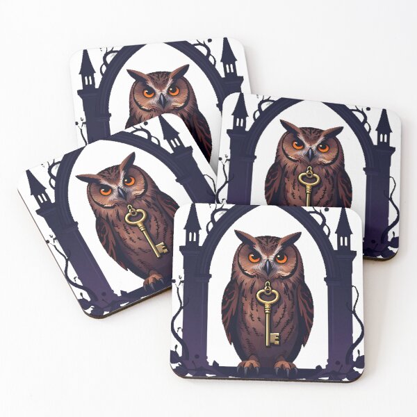 Item preview, Long-Eared Owl with Old Key designed and sold by IllumeInk.