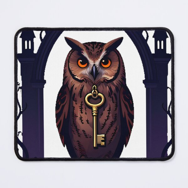 Item preview, Long-Eared Owl with Old Key designed and sold by IllumeInk.