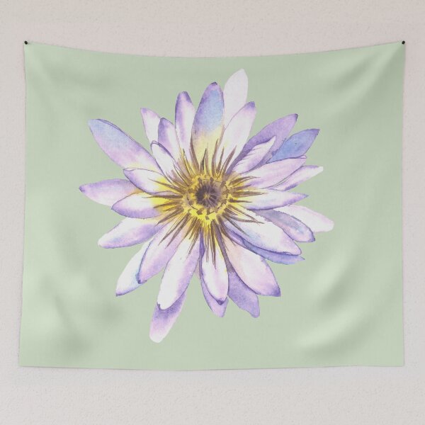 Item preview, Watercolor Purple Water Lily Flower designed and sold by Cobalt Blue Watercolors.