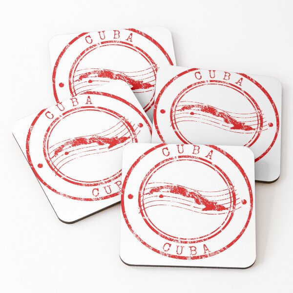 Item preview, Cuba Vintage Travel Stamp Red Grunge Circle Design designed and sold by chaaval.