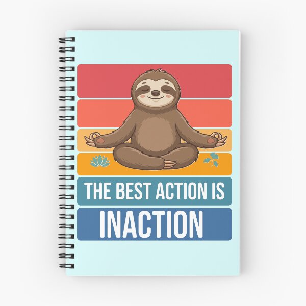 Item preview, The Best Action Is Inaction-Zen Meditating Sloth Retro Aesthetic designed and sold by Turtle D Tee.