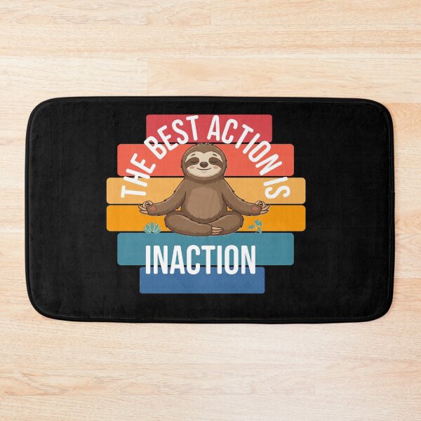Item preview, The Best Action Is Inaction-Zen Meditating Sloth Retro Aesthetic designed and sold by Turtle D Tee.