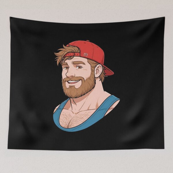 Item preview, Gay Bear Face | Gay Bear Portrait Illustration designed and sold by BrokenLabel.