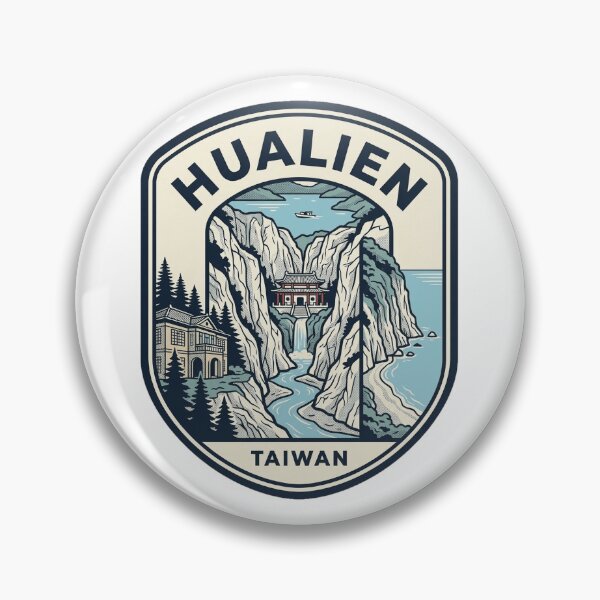 Item preview, Hualien Taiwan Taroko Gorge Vintage Travel Badge designed and sold by k3rstman1.