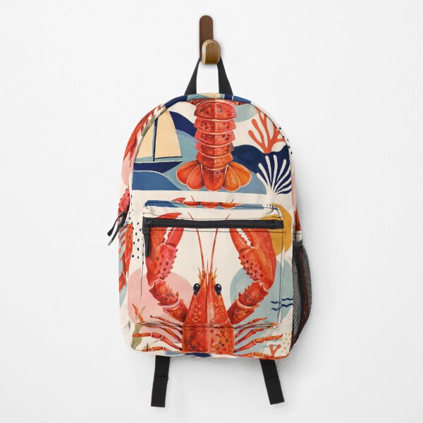 Item preview, Lobster Art Print, Seafood Poster, Colourful Nautical Illustration, Modern Coastal Poster designed and sold by Ditstyle.