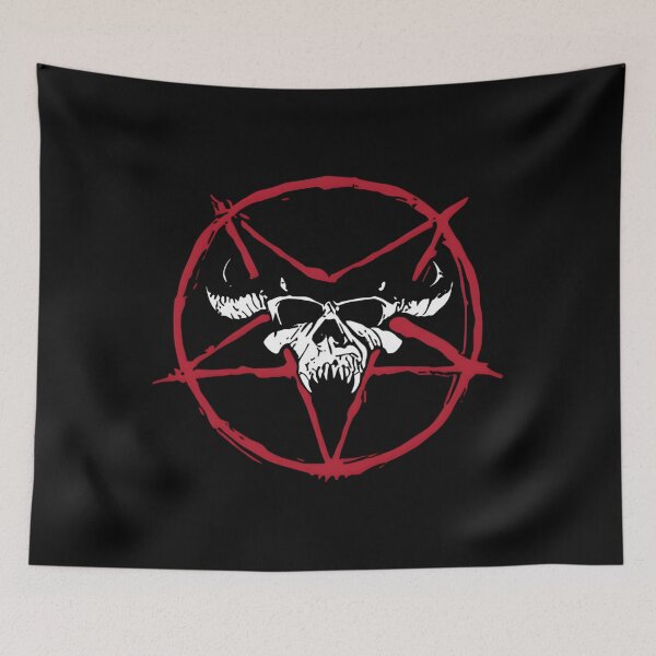Item preview, Red Pentagram Horned Skull designed and sold by seikiofrol.