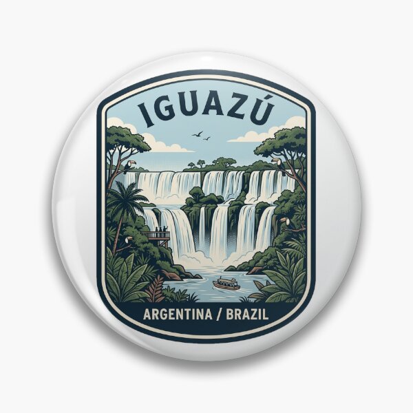 Item preview, Iguazu Falls Argentina Brazil Vintage Travel Badge designed and sold by k3rstman1.
