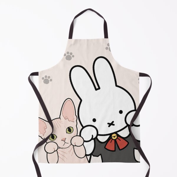 Item preview, Cute Bunny and Sphynx cat Paws Up - Miffy Inspired designed and sold by Cozy Moss Studio.