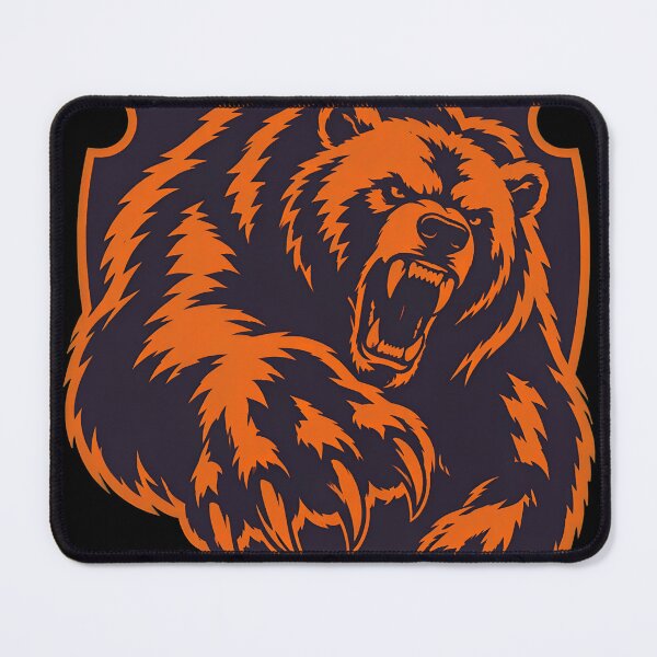 Item preview, Fierce Orange Bear Shield Emblem designed and sold by claudiaswave.