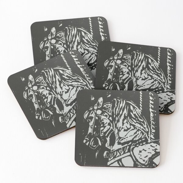 Item preview, Carousel Horse Black and White designed and sold by lyndseyart.