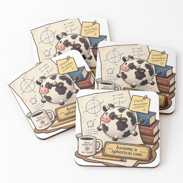 Item preview, Assume a Spherical Cow – Physics Humor designed and sold by ChicClicker.