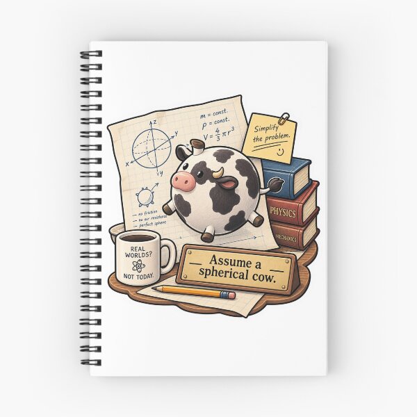 Item preview, Assume a Spherical Cow – Physics Humor designed and sold by ChicClicker.