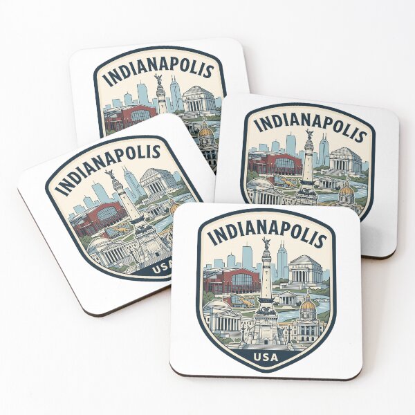 Item preview, Indianapolis Indiana Skyline Travel Badge USA designed and sold by k3rstman1.