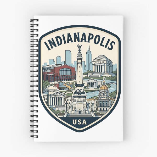 Item preview, Indianapolis Indiana Skyline Travel Badge USA designed and sold by k3rstman1.