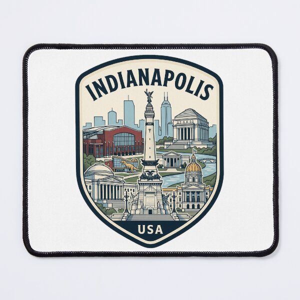 Item preview, Indianapolis Indiana Skyline Travel Badge USA designed and sold by k3rstman1.
