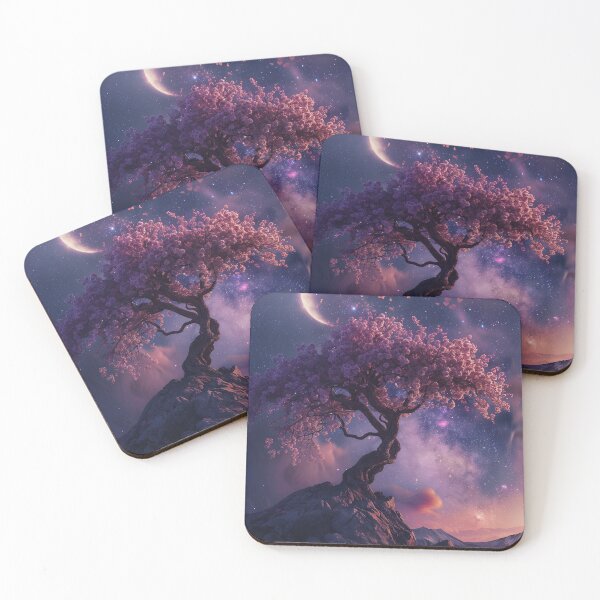 Item preview, Moonlit Sakura Under Crescent Stars designed and sold by QuantumDrift.