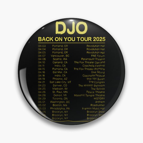 Item preview, DJO Back On You Tour 2025 Concert Schedule designed and sold by deokiolopak.