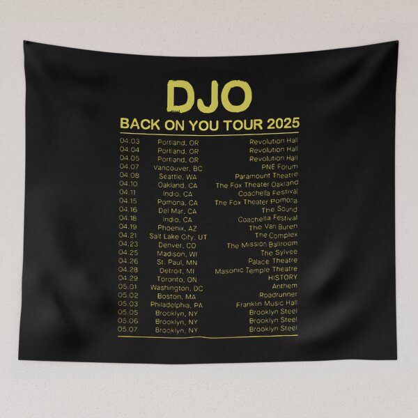 Item preview, DJO Back On You Tour 2025 Concert Schedule designed and sold by deokiolopak.