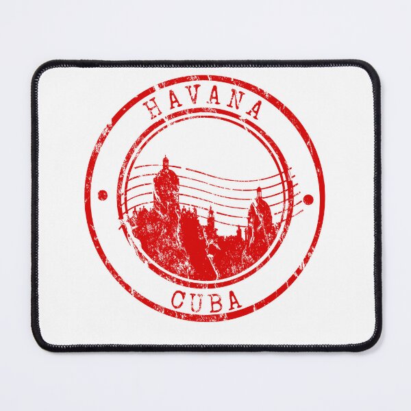 Item preview, Havana Cuba Vintage Travel Stamp Red Grunge Skyline designed and sold by chaaval.