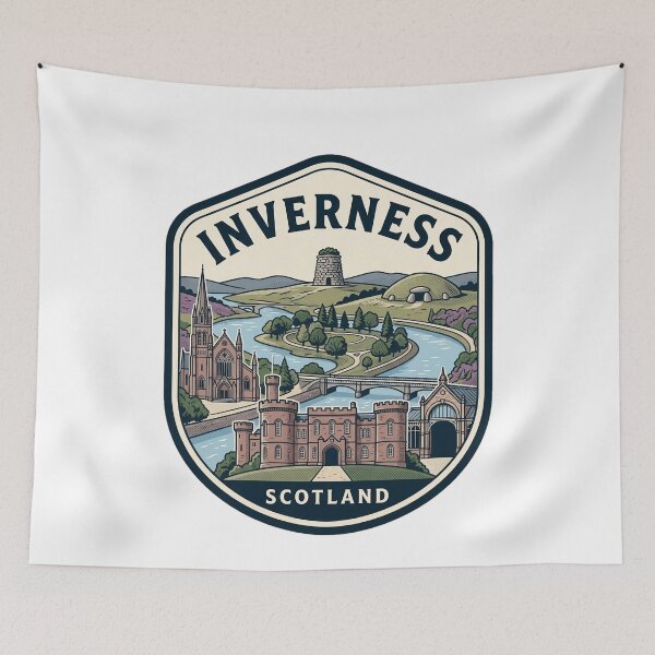 Item preview, Inverness Scotland Retro Travel Souvenir Emblem designed and sold by k3rstman1.