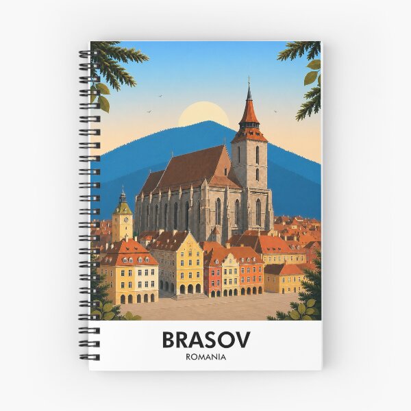 Item preview, Brașov Retro Travel Print designed and sold by HomeLivingCo.
