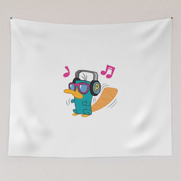 Item preview, Perry The Platypus Dancing With Headphones designed and sold by Worldofrat.