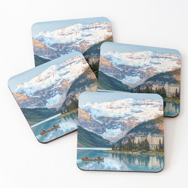 Item preview, Lake Louise Beneath the Victoria Glacier designed and sold by RedPeaStudio.