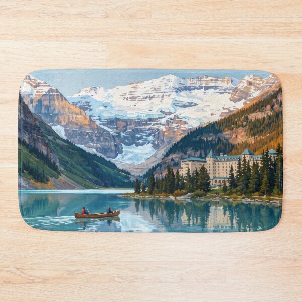 Item preview, Lake Louise Beneath the Victoria Glacier designed and sold by RedPeaStudio.
