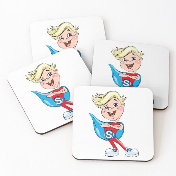 Item preview, Funny Superhero Boy with Blue Cape designed and sold by Ekaterina  Biserova.