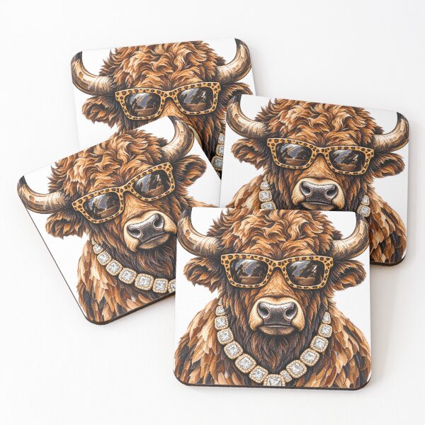 Item preview, Boujee Bison T-Shirt | American Bison Rhinestone Western Graphic Tee | Leopard Print Sunglasses | Trendy Cowgirl Shirt designed and sold by ARTwy.