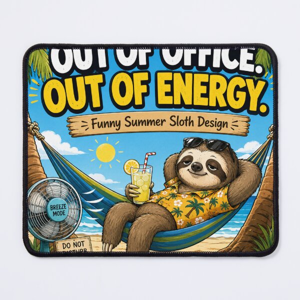 Item preview, Out of Office, Out of Energy – Funny Summer Sloth designed and sold by shopevermint.