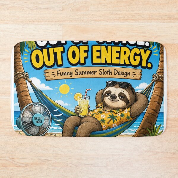 Item preview, Out of Office, Out of Energy – Funny Summer Sloth designed and sold by shopevermint.