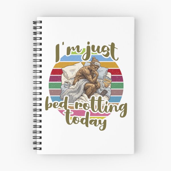 Item preview, I'm Just Bed Rotting Today – Funny Rodin Bed Rotting Meme [the thinker] designed and sold by LOVEARTDESIGN.