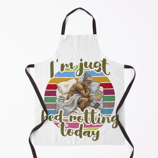 Item preview, I'm Just Bed Rotting Today – Funny Rodin Bed Rotting Meme [the thinker] designed and sold by LOVEARTDESIGN.