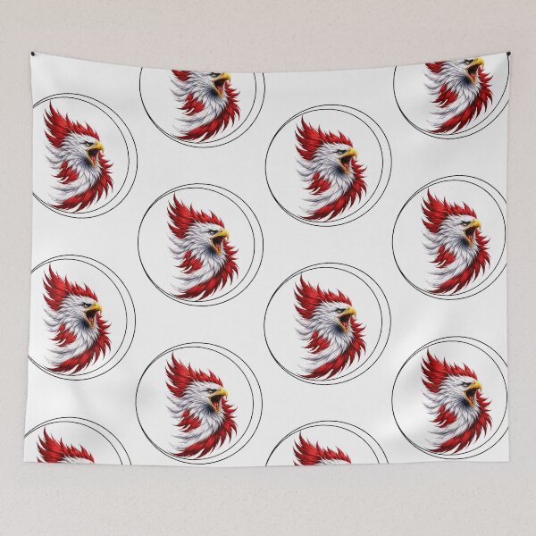 Item preview, Eagle Graphic T-Shirt - Red & White Eagle Feather Artwork designed and sold by Chiedu10.