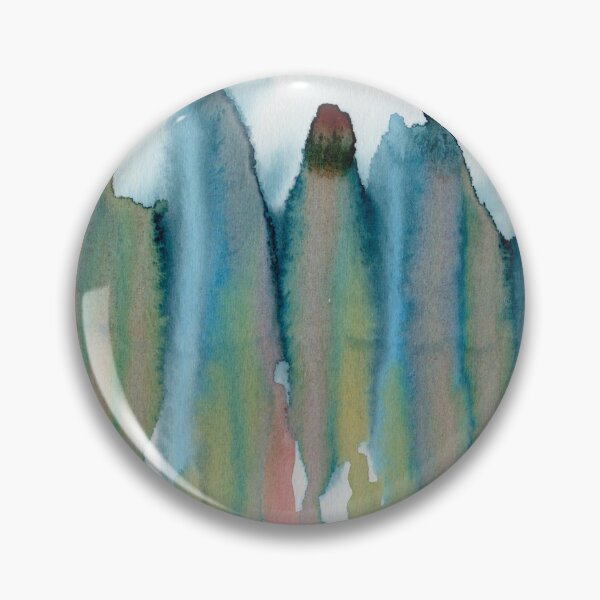 Item preview, Blue Green Abstract Forest: Atmospheric Watercolour Landscape designed and sold by ArithraStudio.