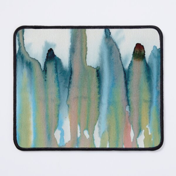 Item preview, Blue Green Abstract Forest: Atmospheric Watercolour Landscape designed and sold by ArithraStudio.