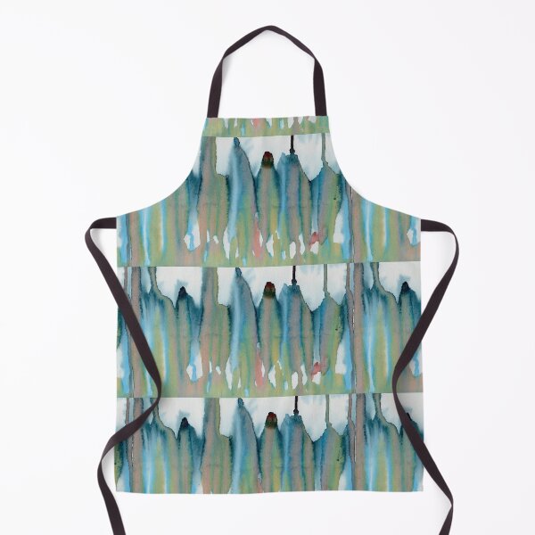 Item preview, Blue Green Abstract Forest: Atmospheric Watercolour Landscape designed and sold by ArithraStudio.